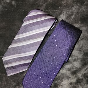 NWT $100 John Varvatos Purple and Gray Tie Set